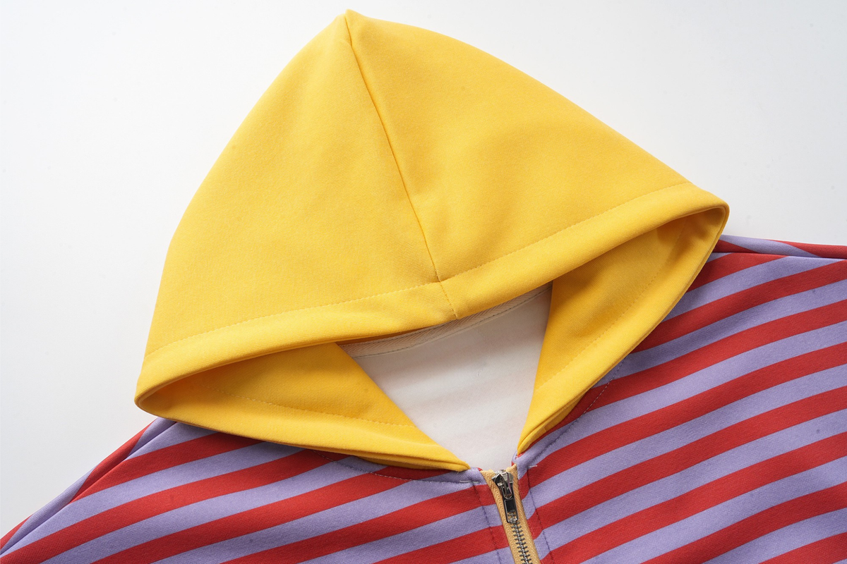 Madxmarx Striped Zip-Up Hoodie