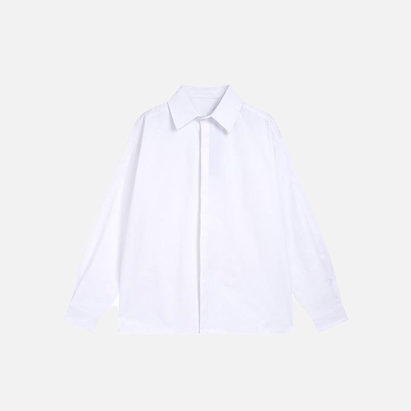 Camisa informal holgada de color sólido