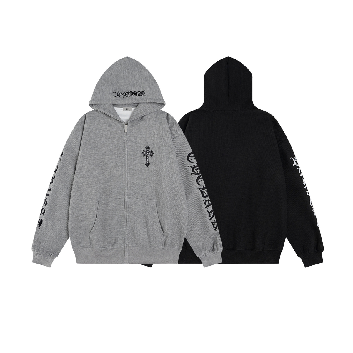 Madxmarx Gothic Script Zip Hoodie