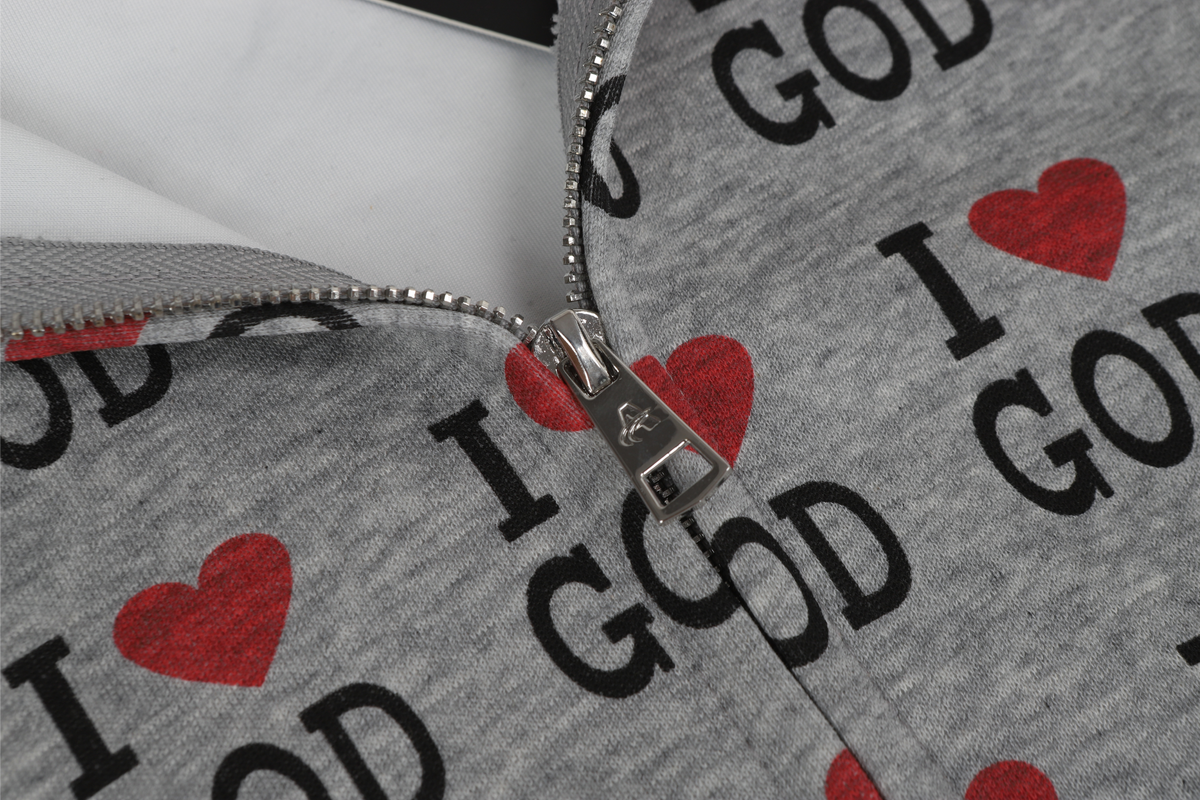 Madxmarx I Love God Zip Hoodie