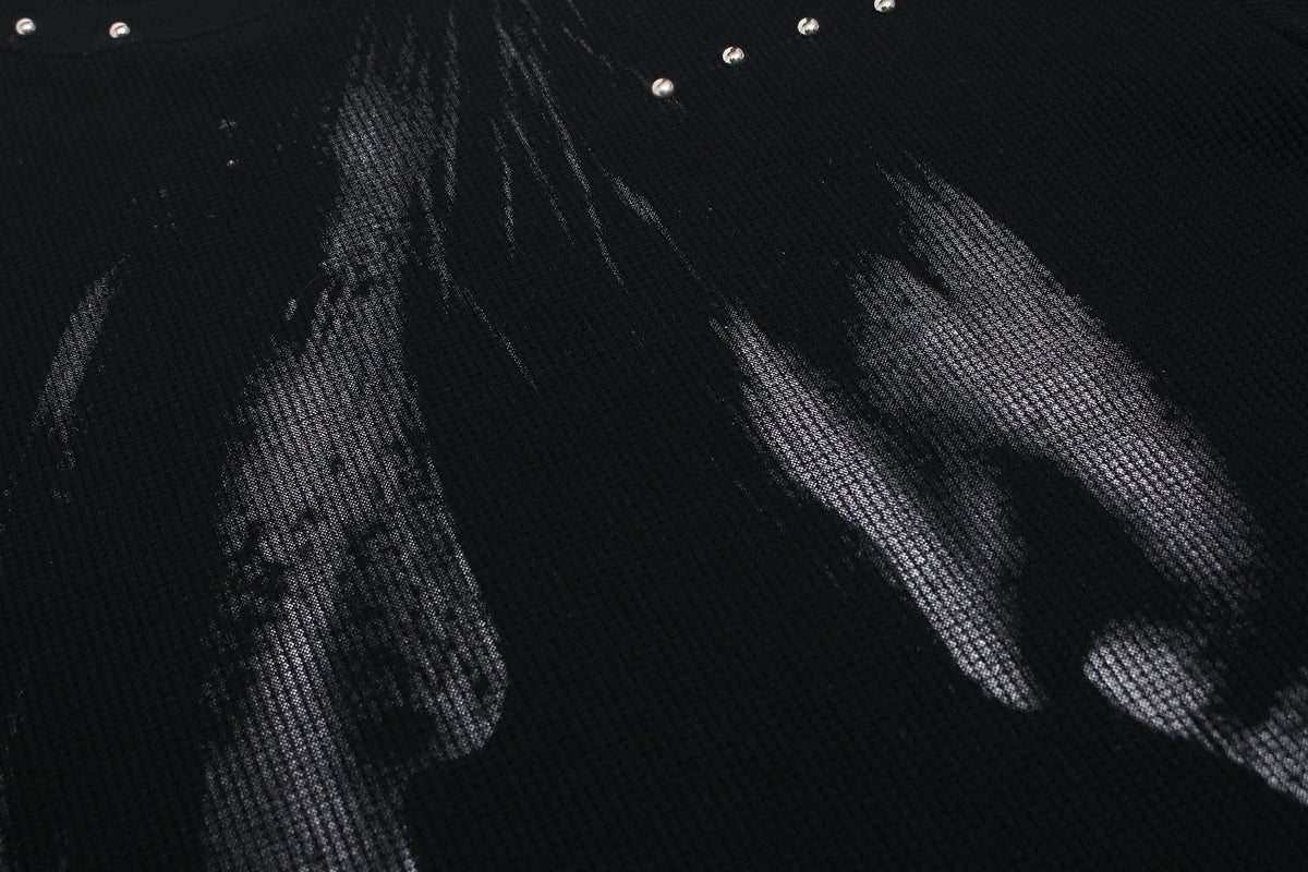 Madxmarx Studded Graphic Long Sleeve Tee