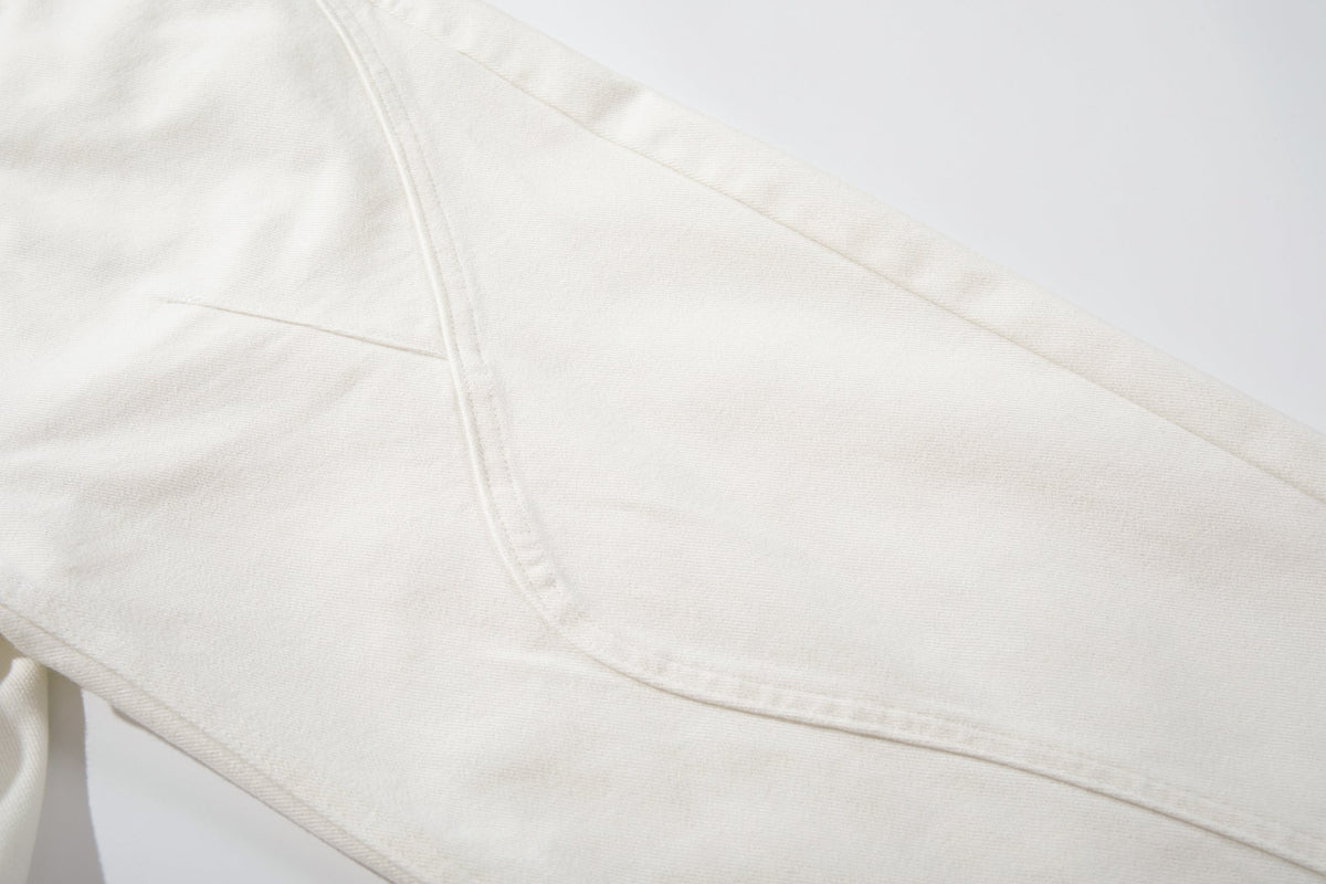 Jeans Wide-Leg Branco Clean-Edge Madxmarx