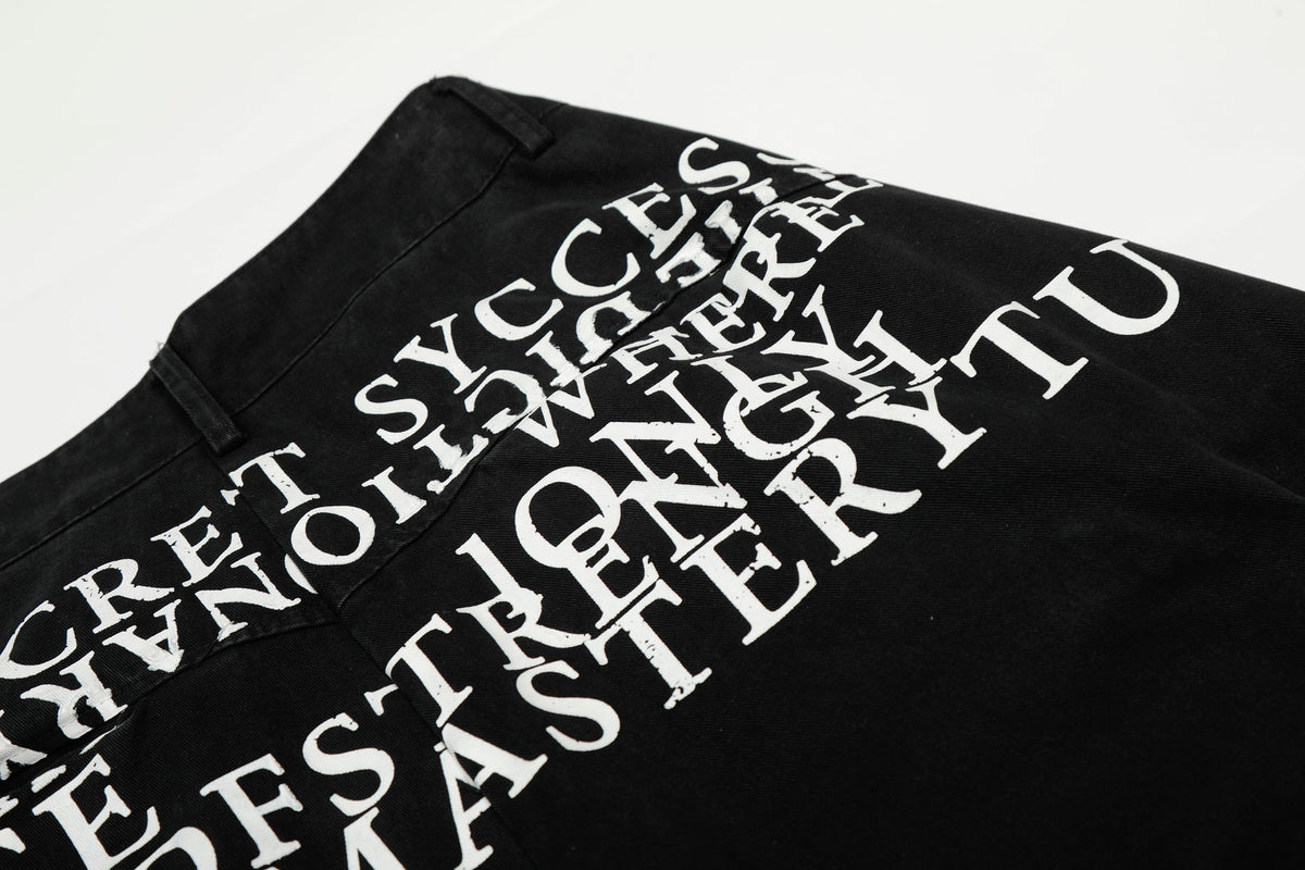 Pantalon cargo large à typographie Madxmarx