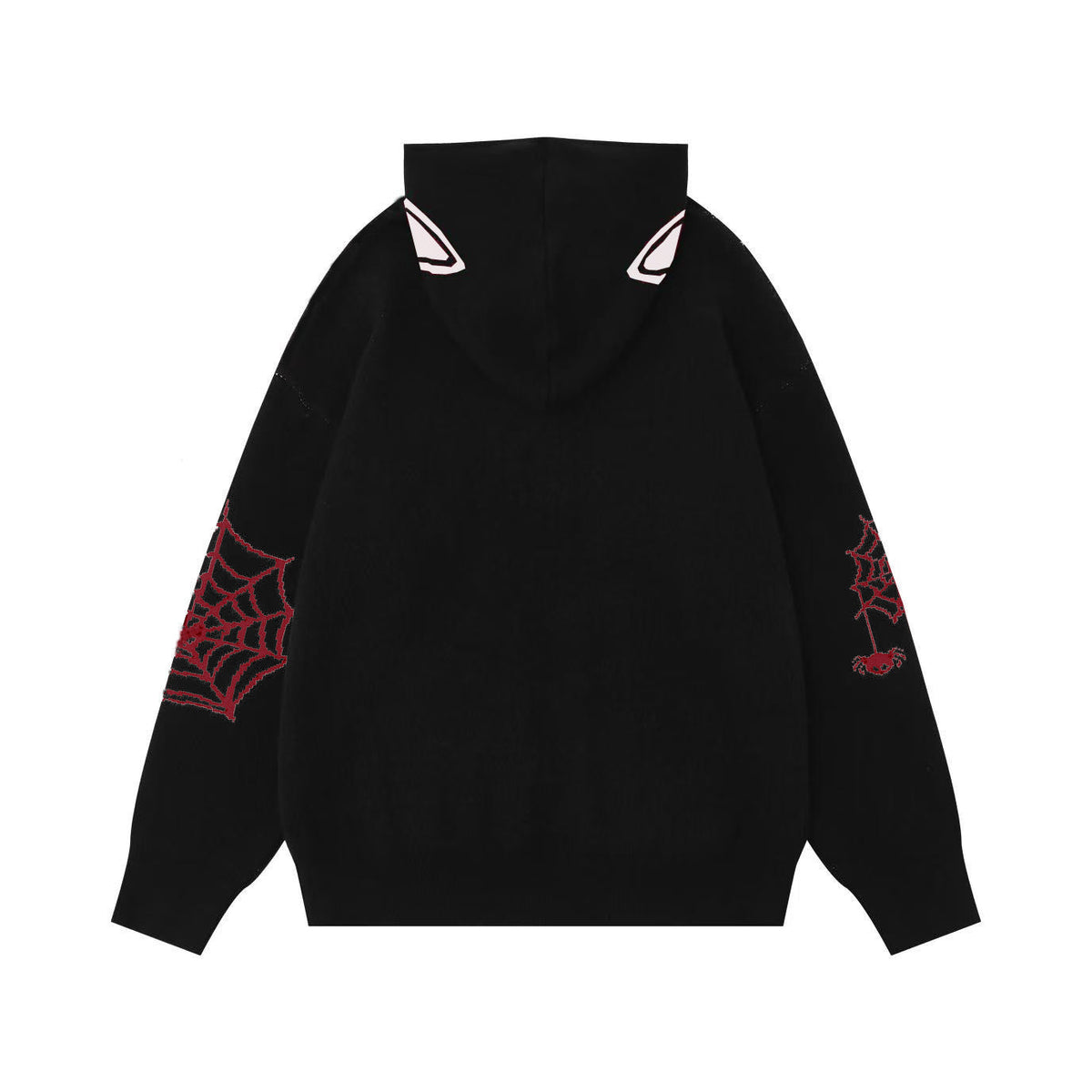 Madxmarx Spider Web Knit Zip Hoodie