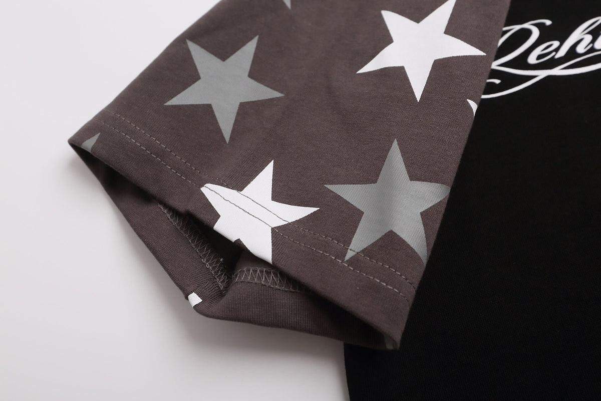 Madxmarx Star Sleeve Script Tee