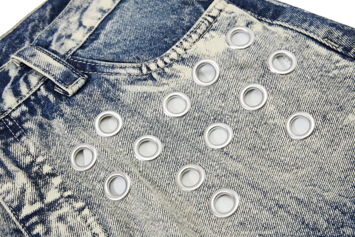 Madxmarx “Grommet Washed Balloon Jeans
