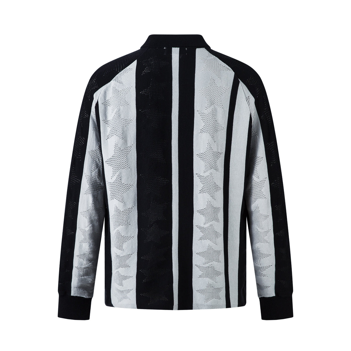 Madxmarx Retro Striped Knit Polo Shirt