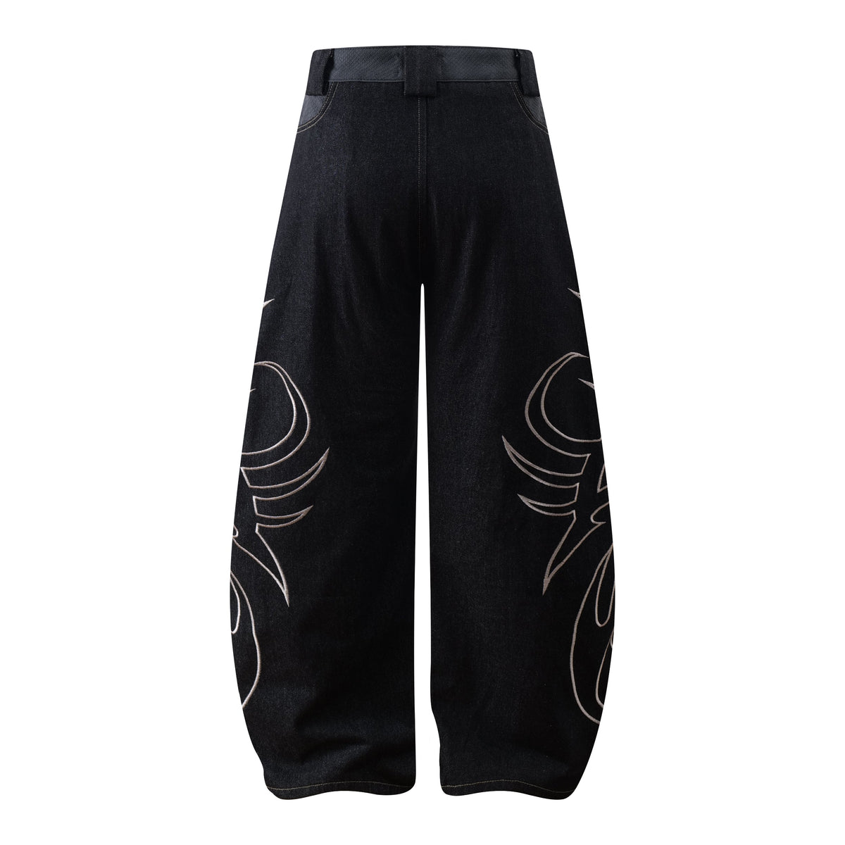 Madxmarx Tribal Embroidered Balloon Jeans