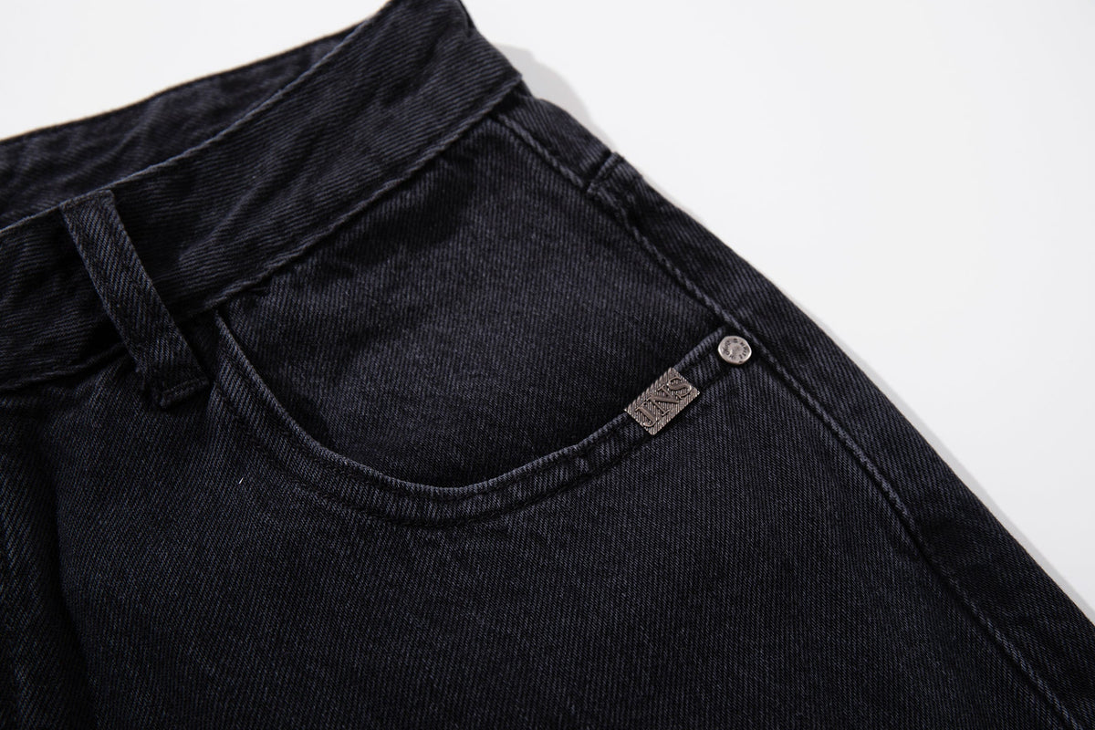 Madxmarx Utility-Jeans mit weitem Bein und geteiltem Design