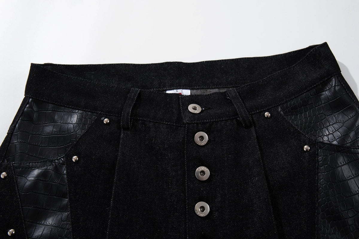 Pantalon en jean large à empiècements Madxmarx