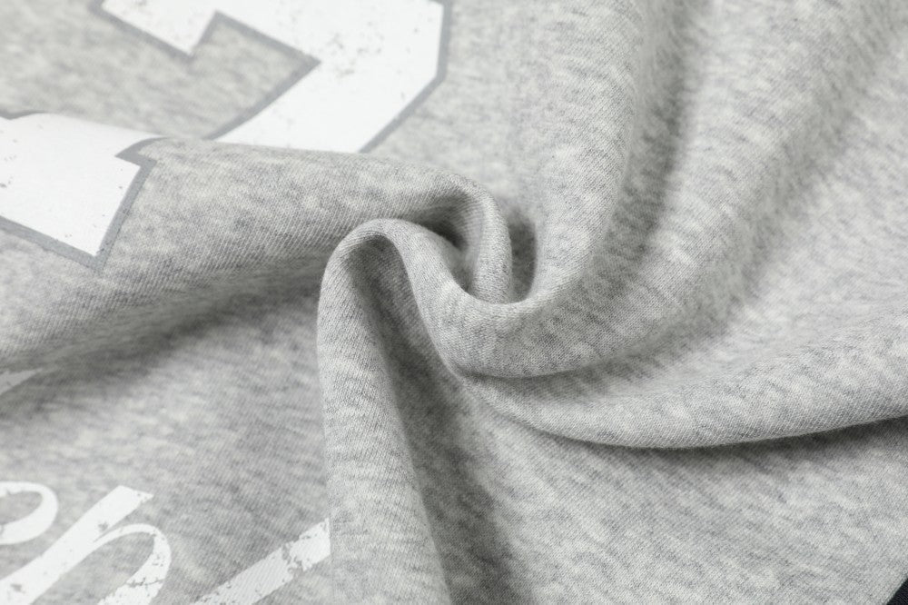 Madxmarx Contrast Sleeve Graphic Zip-Up Hoodie