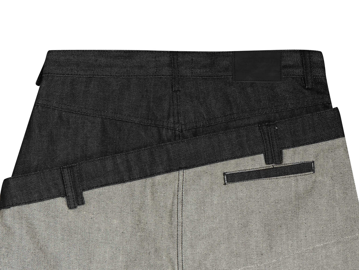 Madxmarx Asymmetric Layered Wide-Leg Jeans