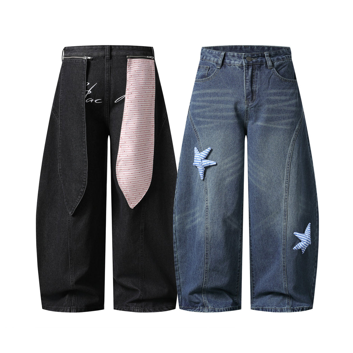 Pantalon en jean à patch étoile Madxmarx