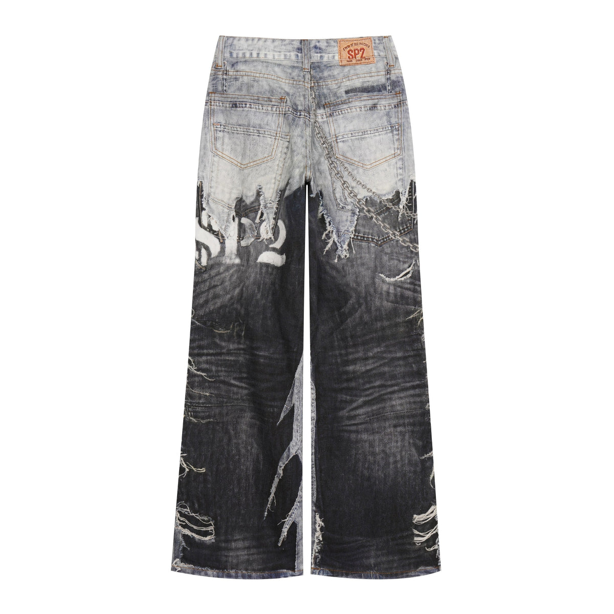 Madxmarx Distressed Patchwork Jeans