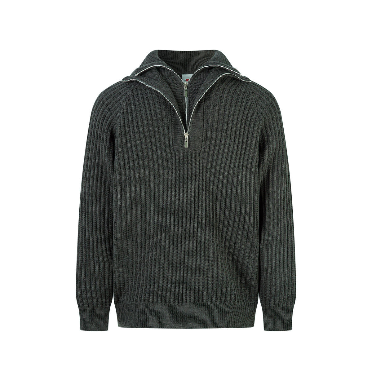 Madxmarx Minimalist Half-Zip Knit Sweater