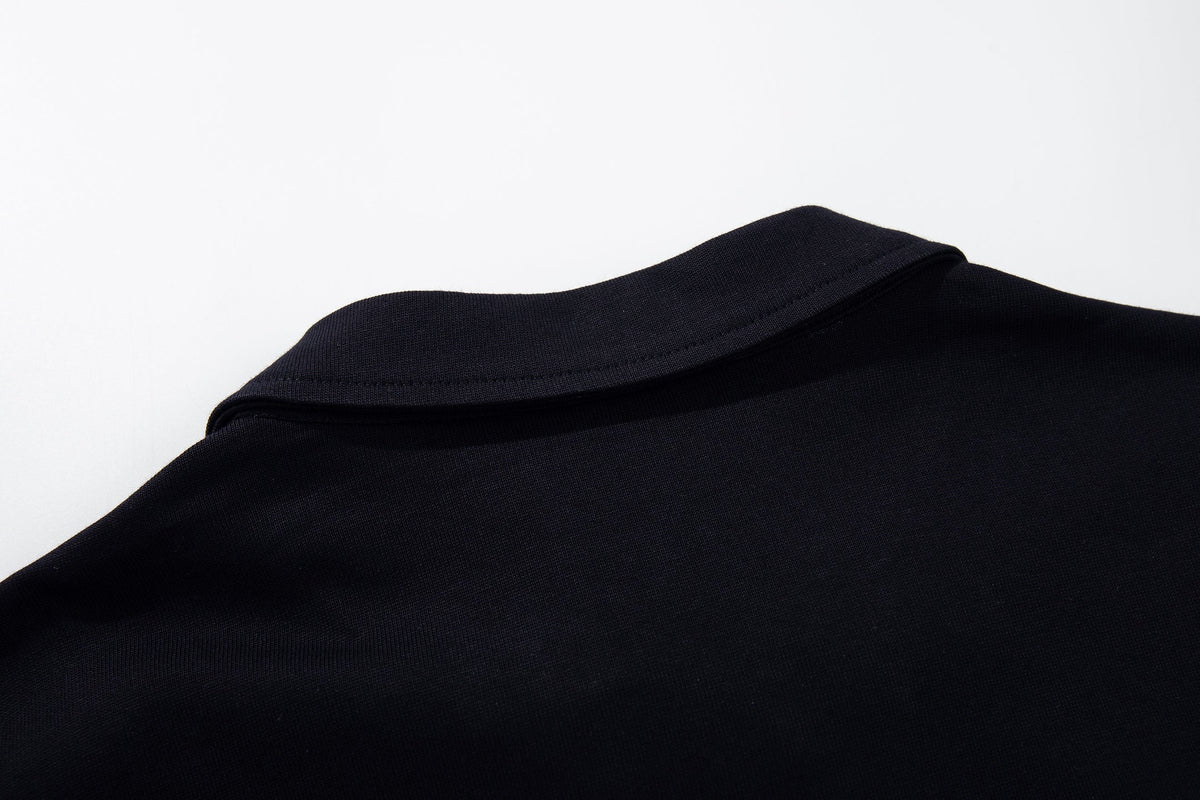 Madxmarx Lace-Up Graphic Polo Long Sleeve