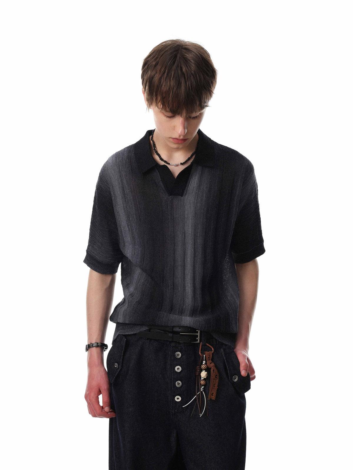 Madxmarx “Gradient Knit Polo Tee”