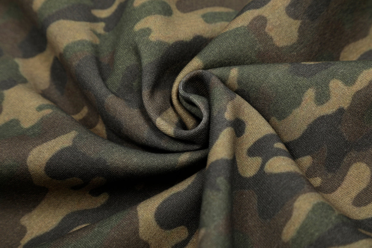 Madxmarx Camo Chenille Patch Half-Zip Hoodie