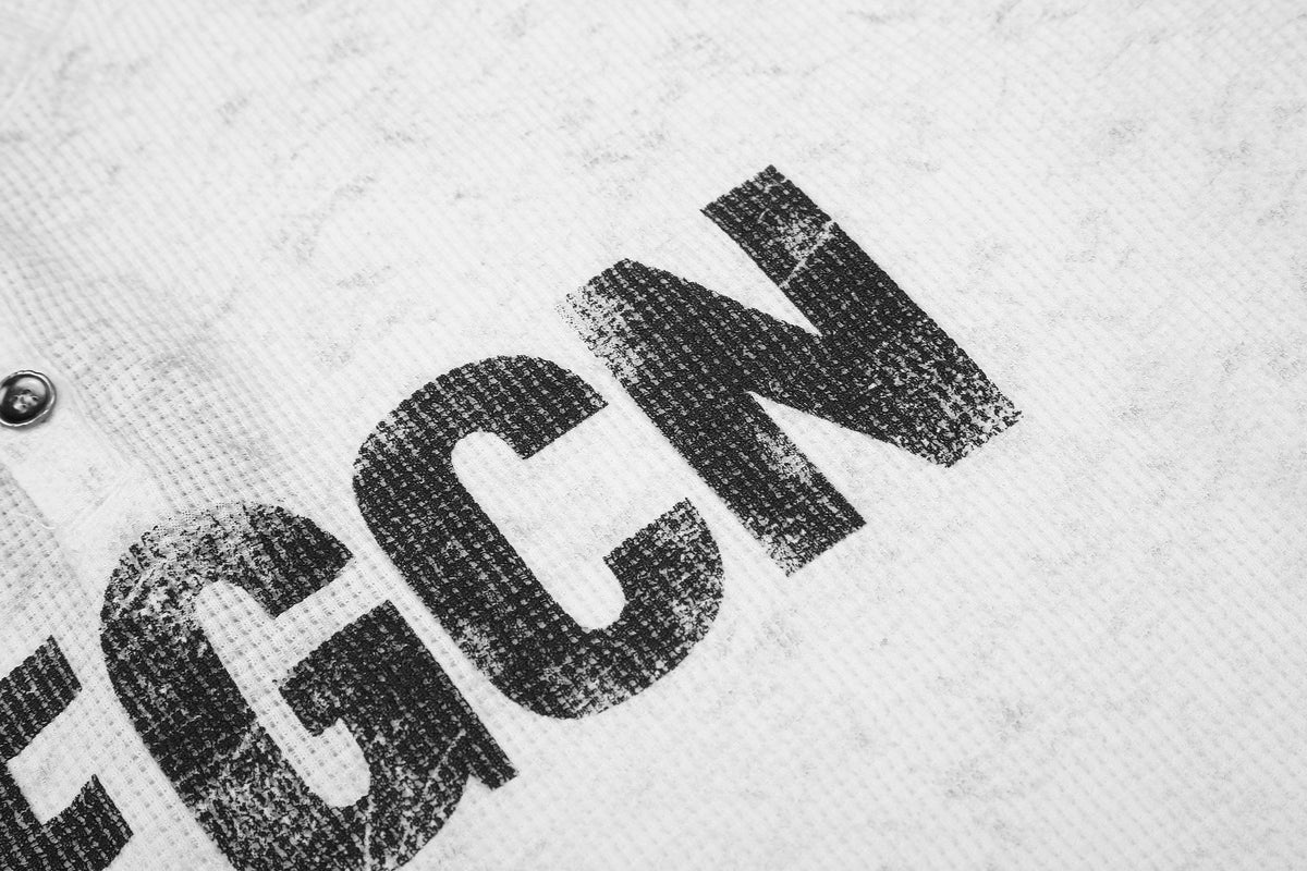 Madxmarx BLEGCH Graphic Henley Long Sleeve Tee