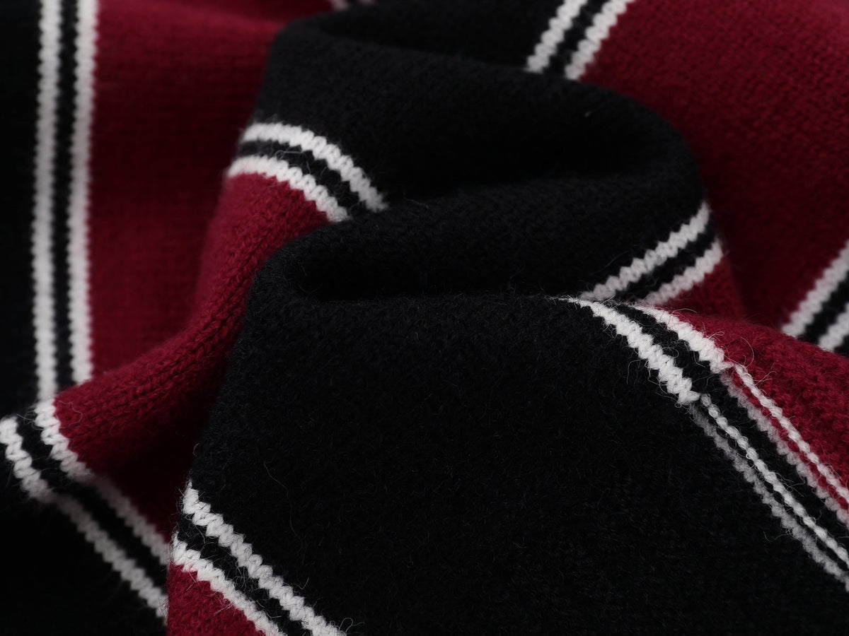 Madxmarx Collegiate Stripe Knit Sweater
