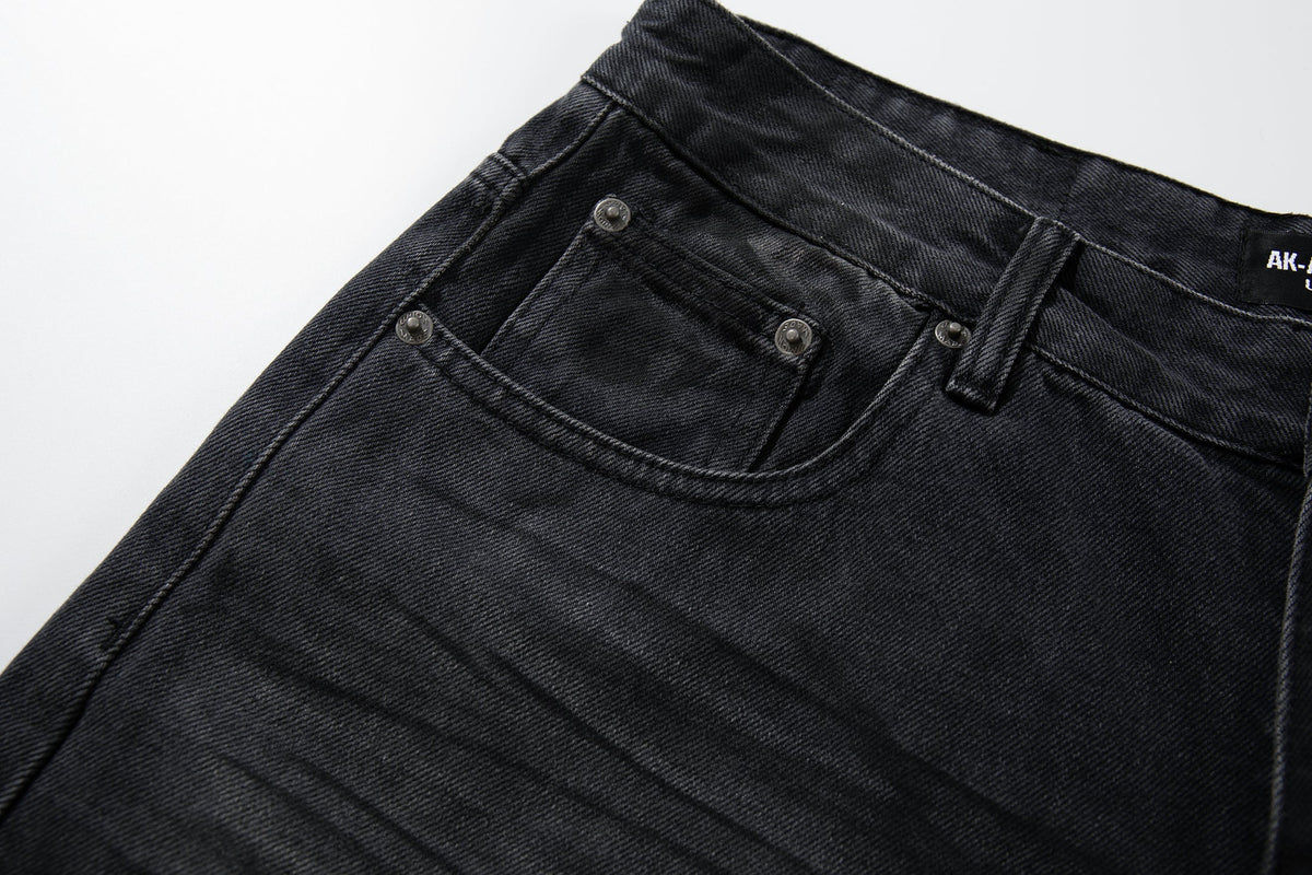 Madxmarx Distressed Fade Wide-Leg Jeans