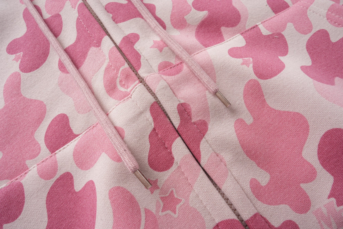 Madxmarx Camo Graphic Zip-Up Hoodie