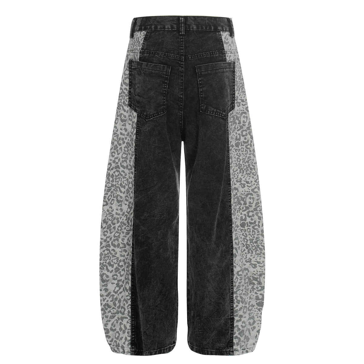 Pantalon en jean à empiècement léopard Madxmarx