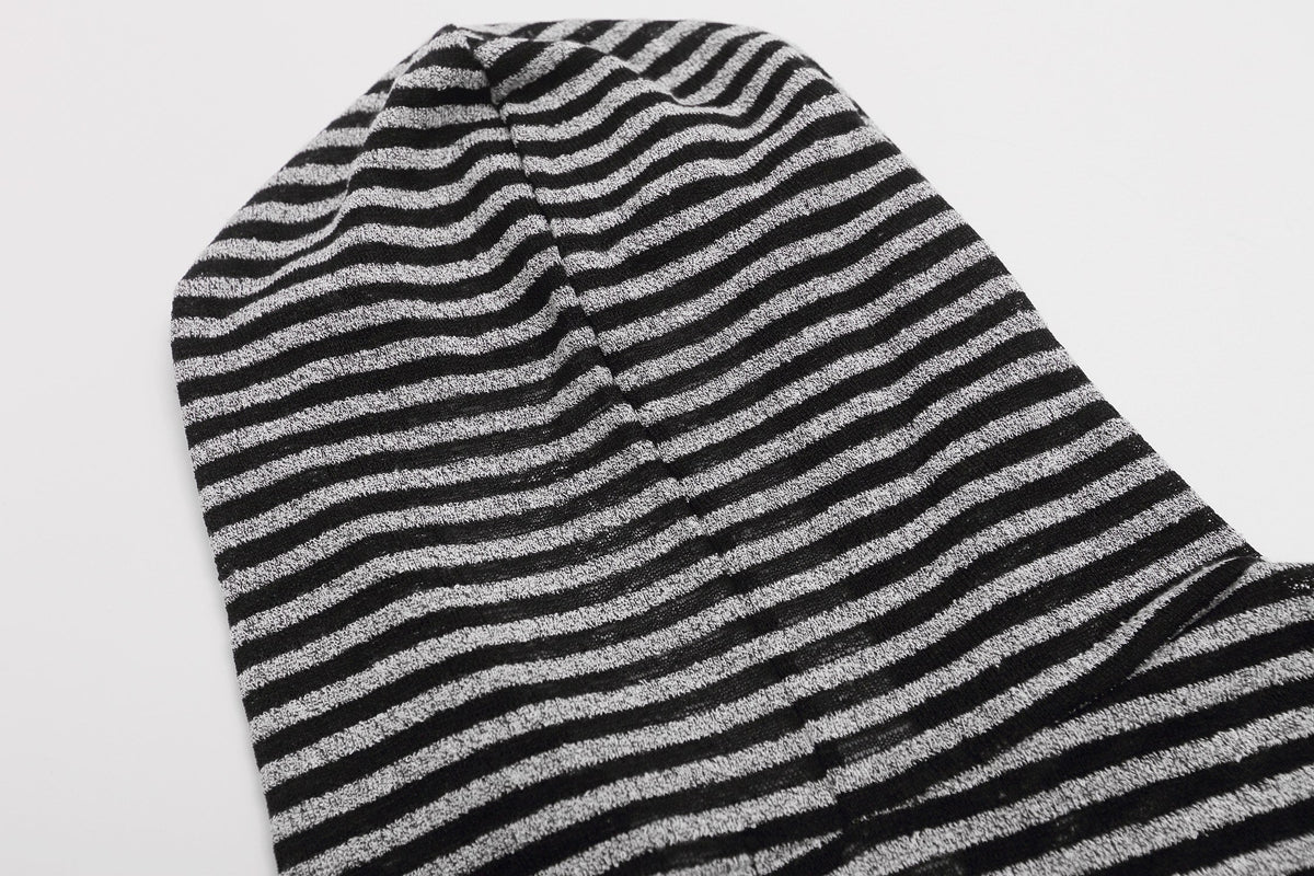 Madxmarx Striped Crest Zip-Up Hoodie