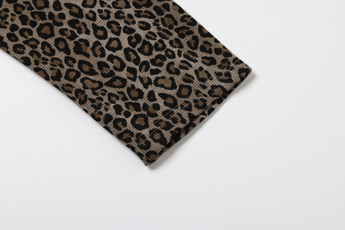 Madxmarx Leopard Raglan Graphic Long Sleeve Tee