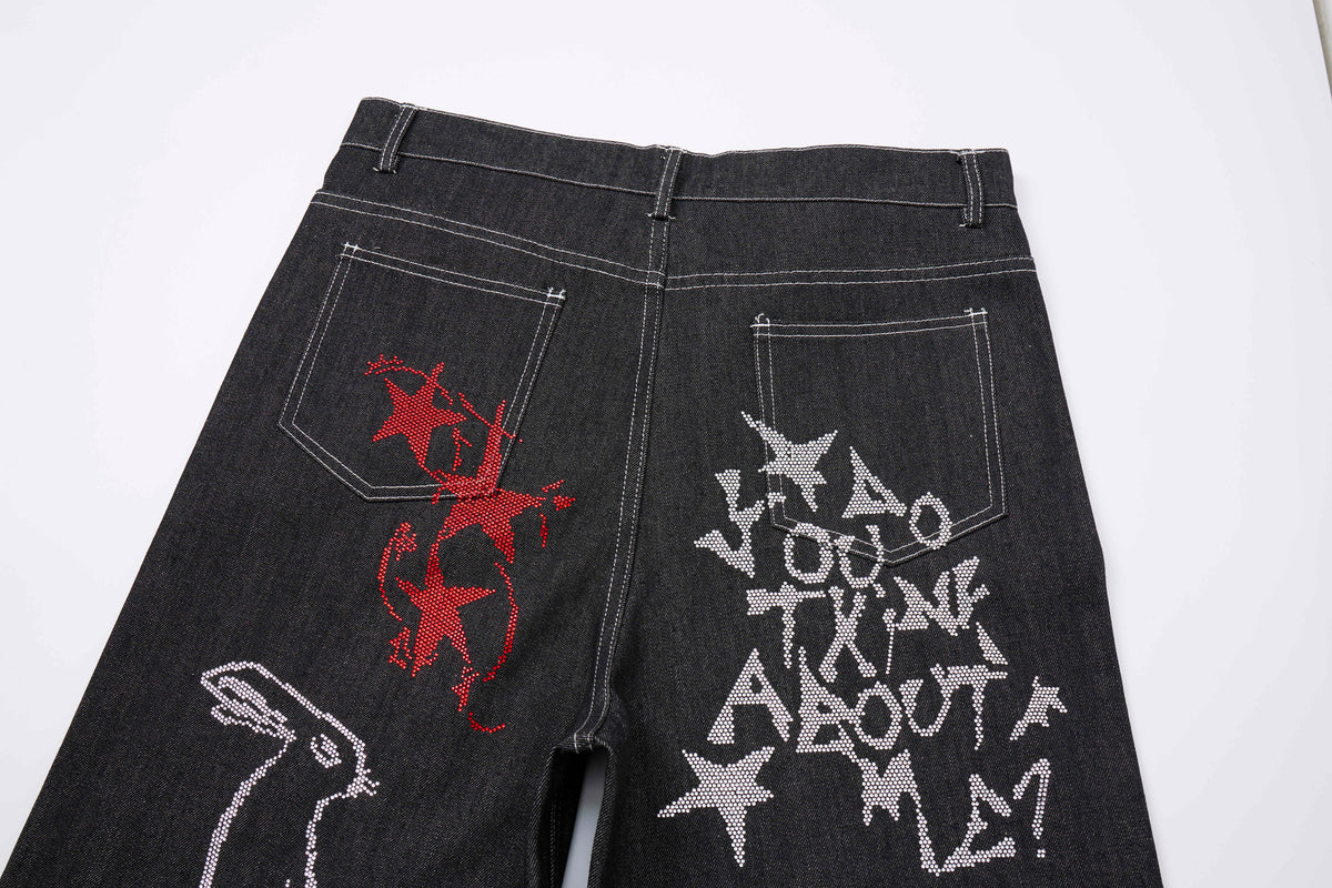 Pantalon en jean à motif Madxmarx