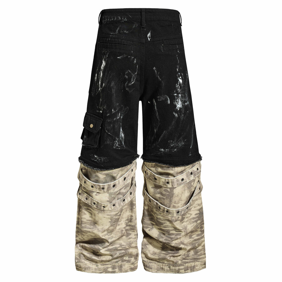 Madxmarx Gewaschene Utility-Cargohose aus Denim