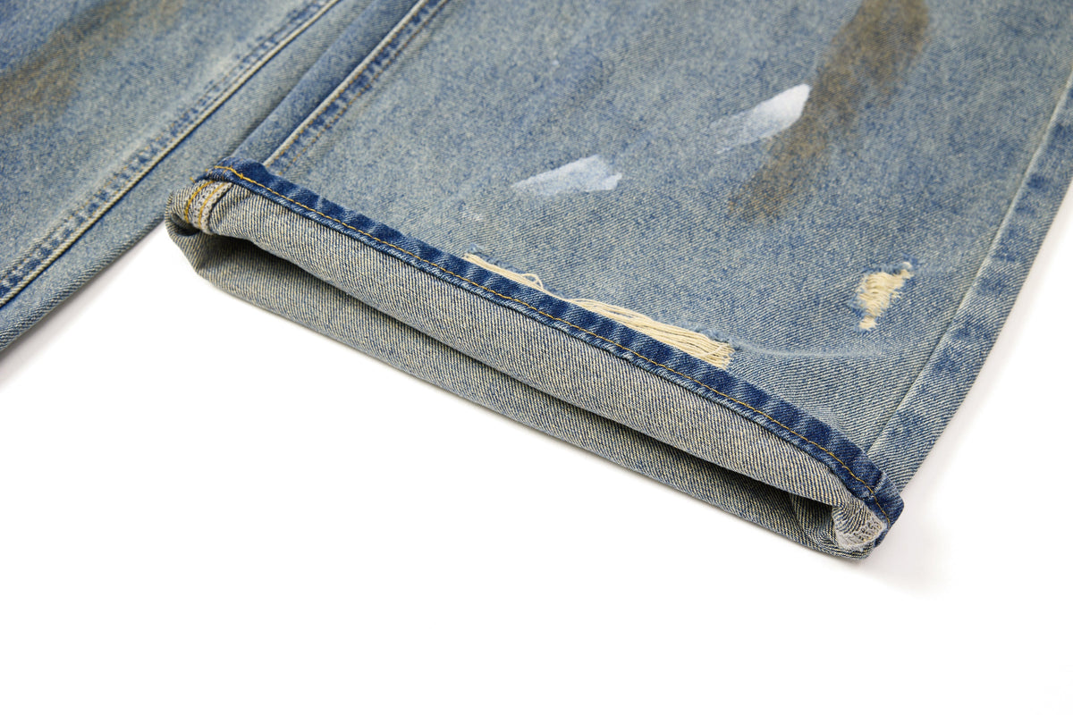 Madxmarx Distressed Vintage Washed Denim Pants