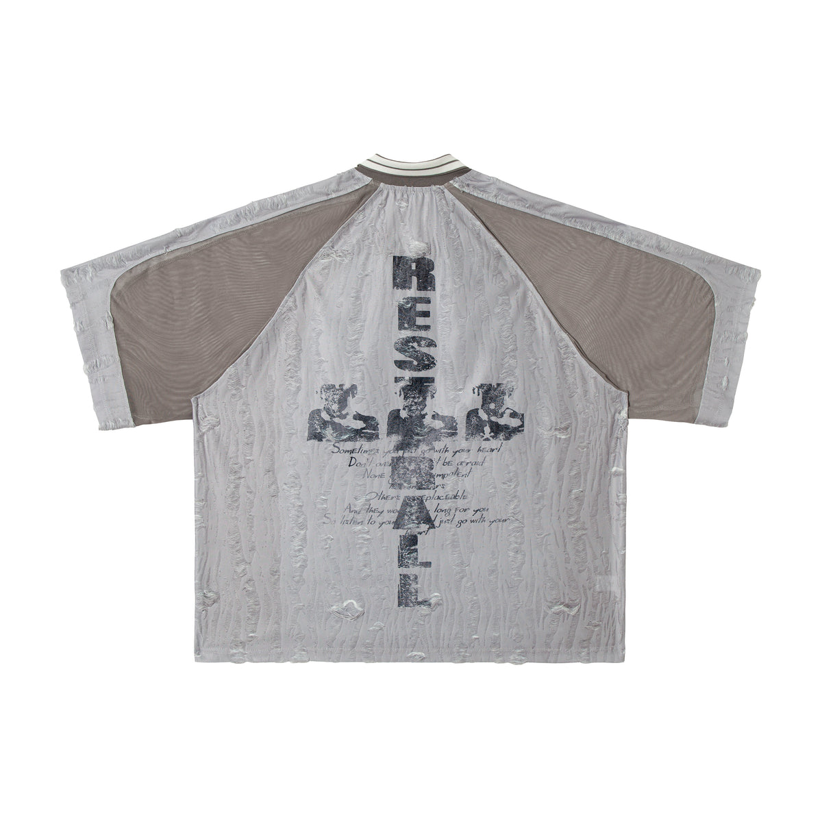 Madxmarx Textured Mesh Patchwork Tee