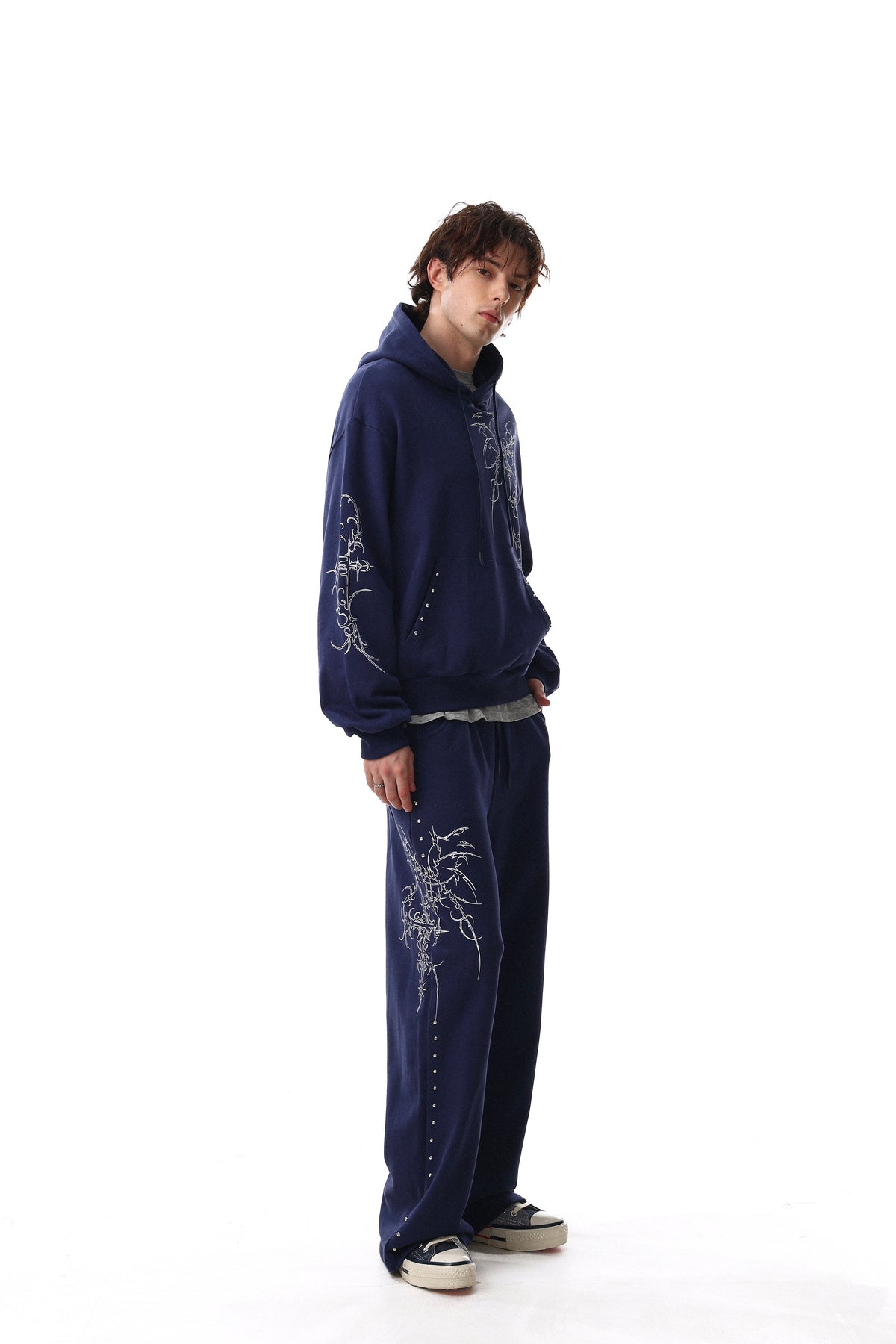 Madxmarx Gothic Cross Graphic Hoodie