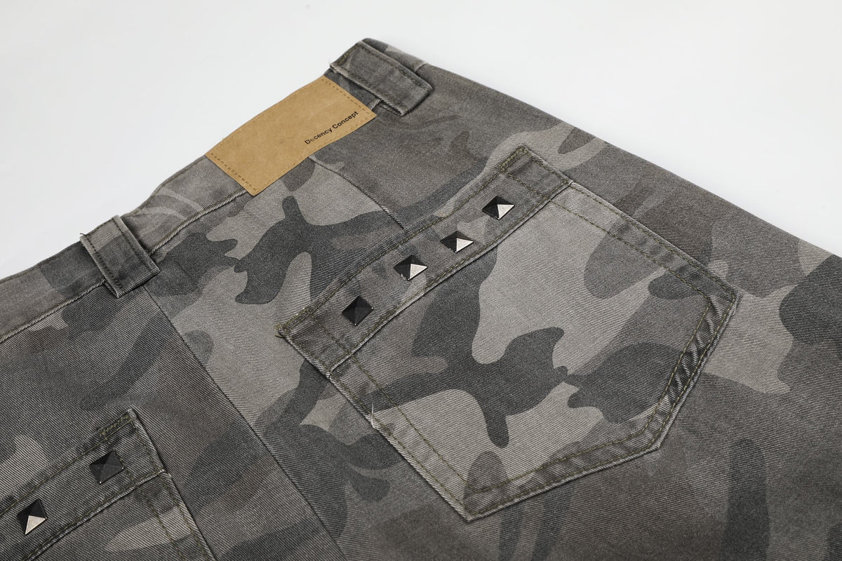 Madxmarx Studded Camo Cargo Pants