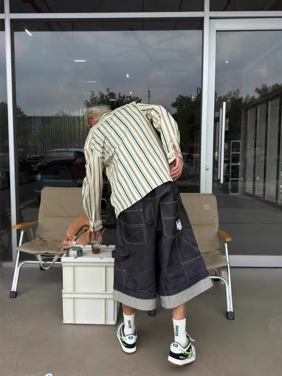 Raw Denim Carpenter Long Jorts