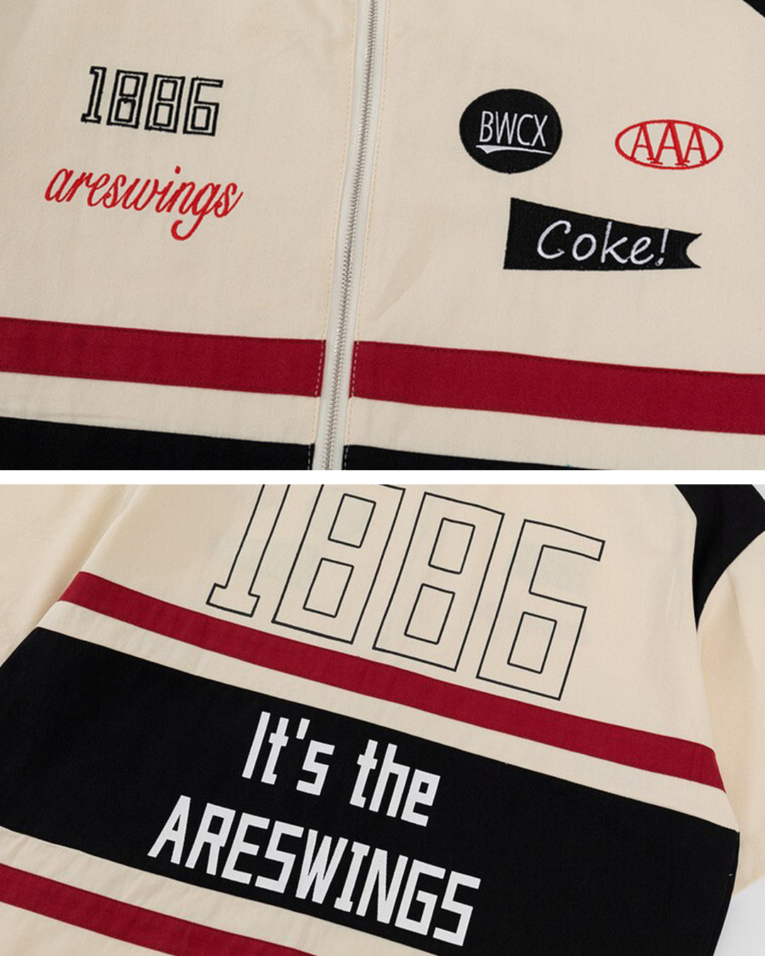 Camisa de moto con bordado de letras