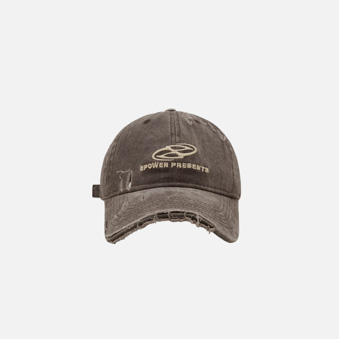Letter Embroidery Peaked Cap