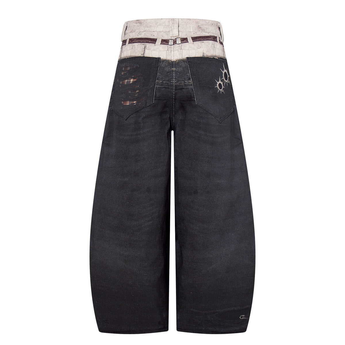 Madxmarx „Layered Distress Patch Denim Pants“