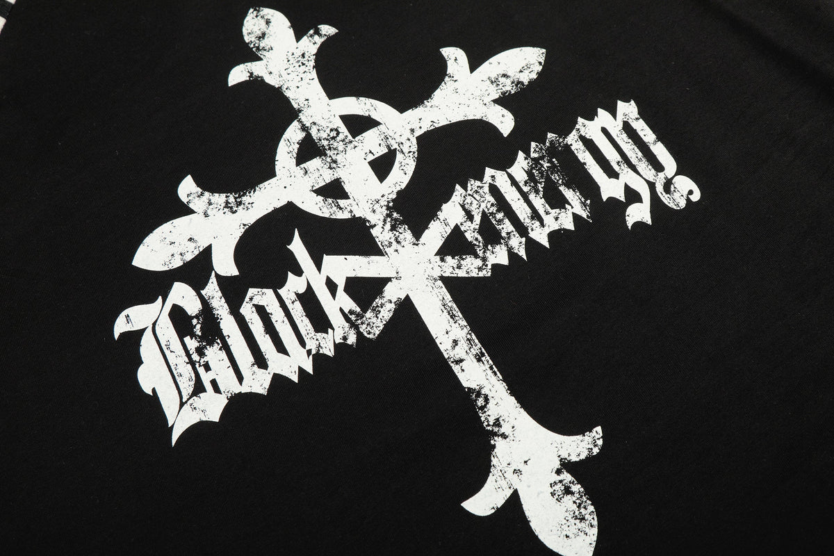 Madxmarx Cross Graphic Raglan Long Sleeve Tee
