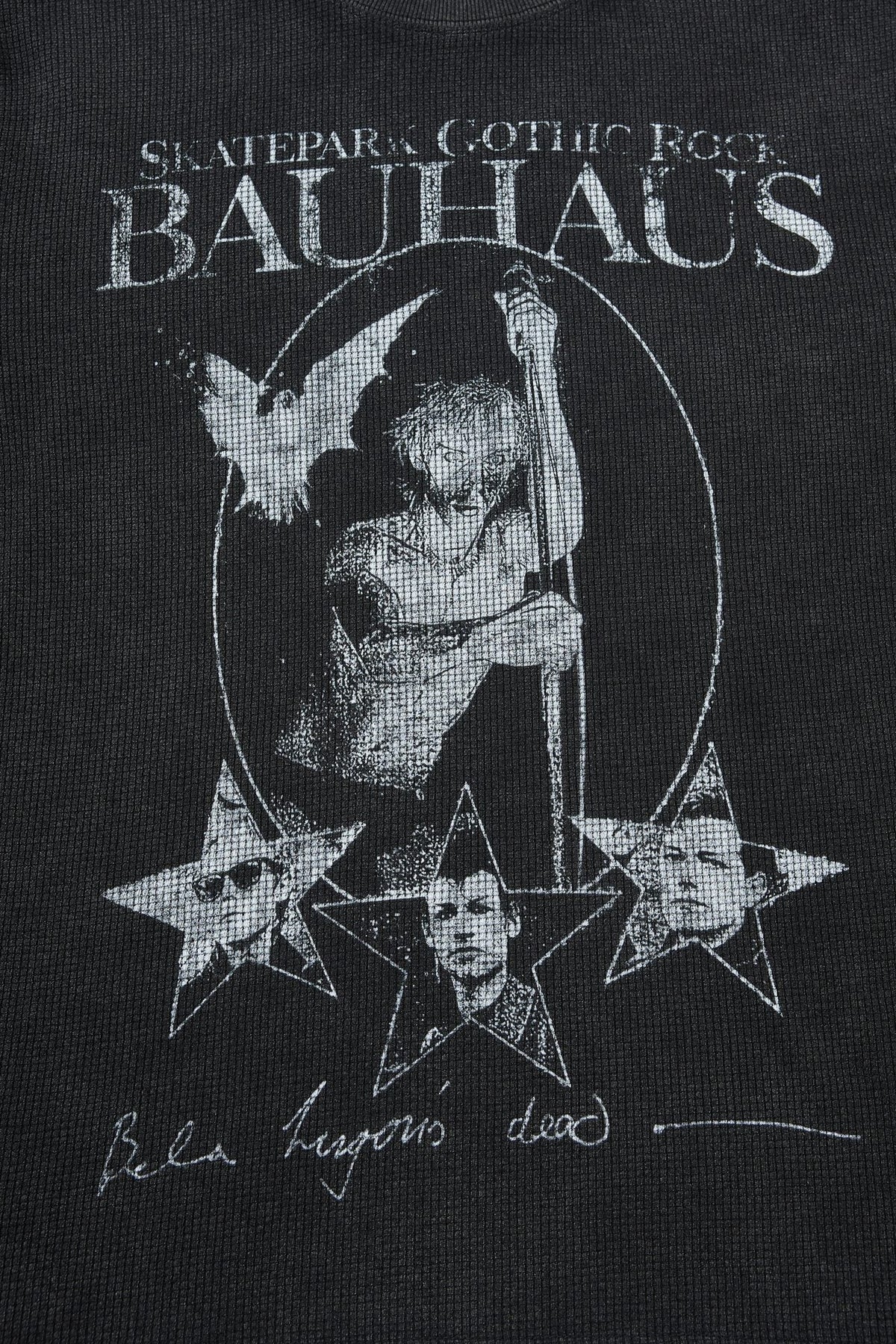Madxmarx Bauhaus Graphic Waffle Long Sleeve Tee