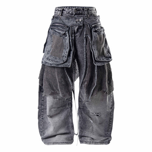 Madxmarx Convertible Utility Baggy Jeans - XS / Black