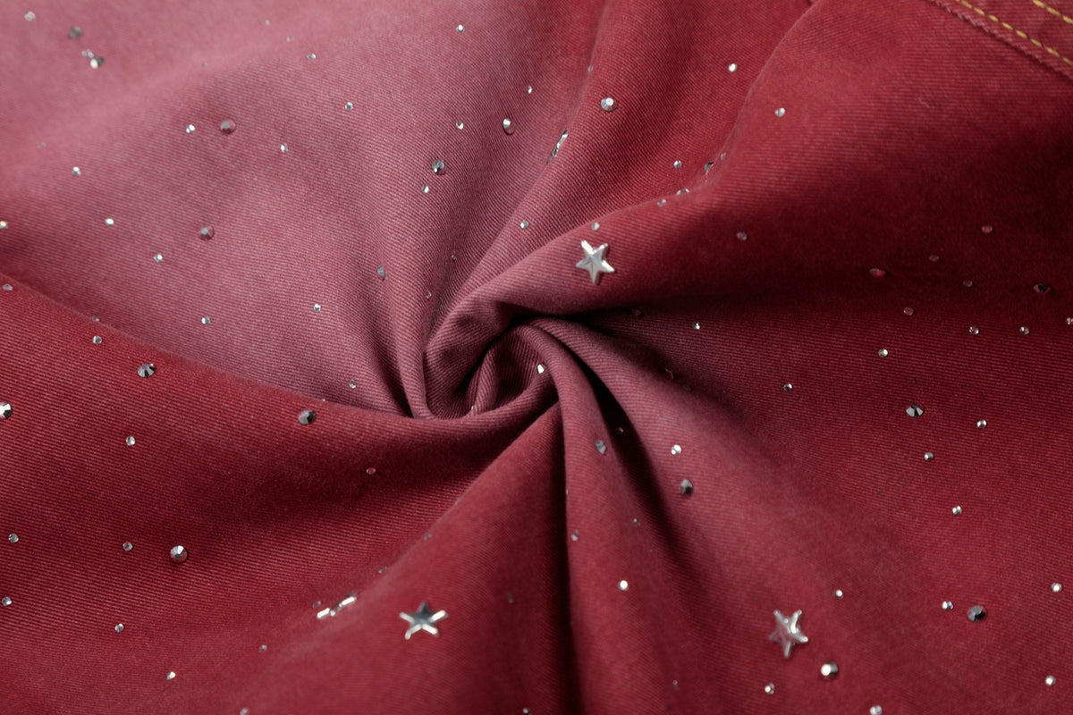 Madxmarx „Vintage Red Splatter Wide-Leg Pants“