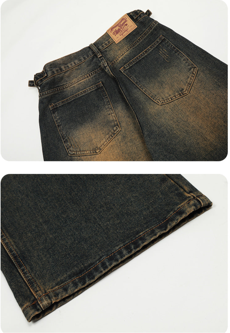 Jean droit vintage rouillé