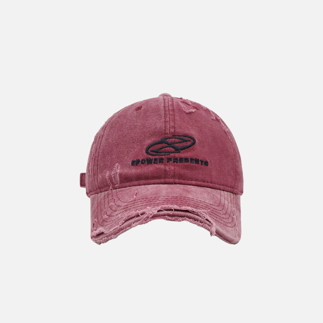 Letter Embroidery Peaked Cap