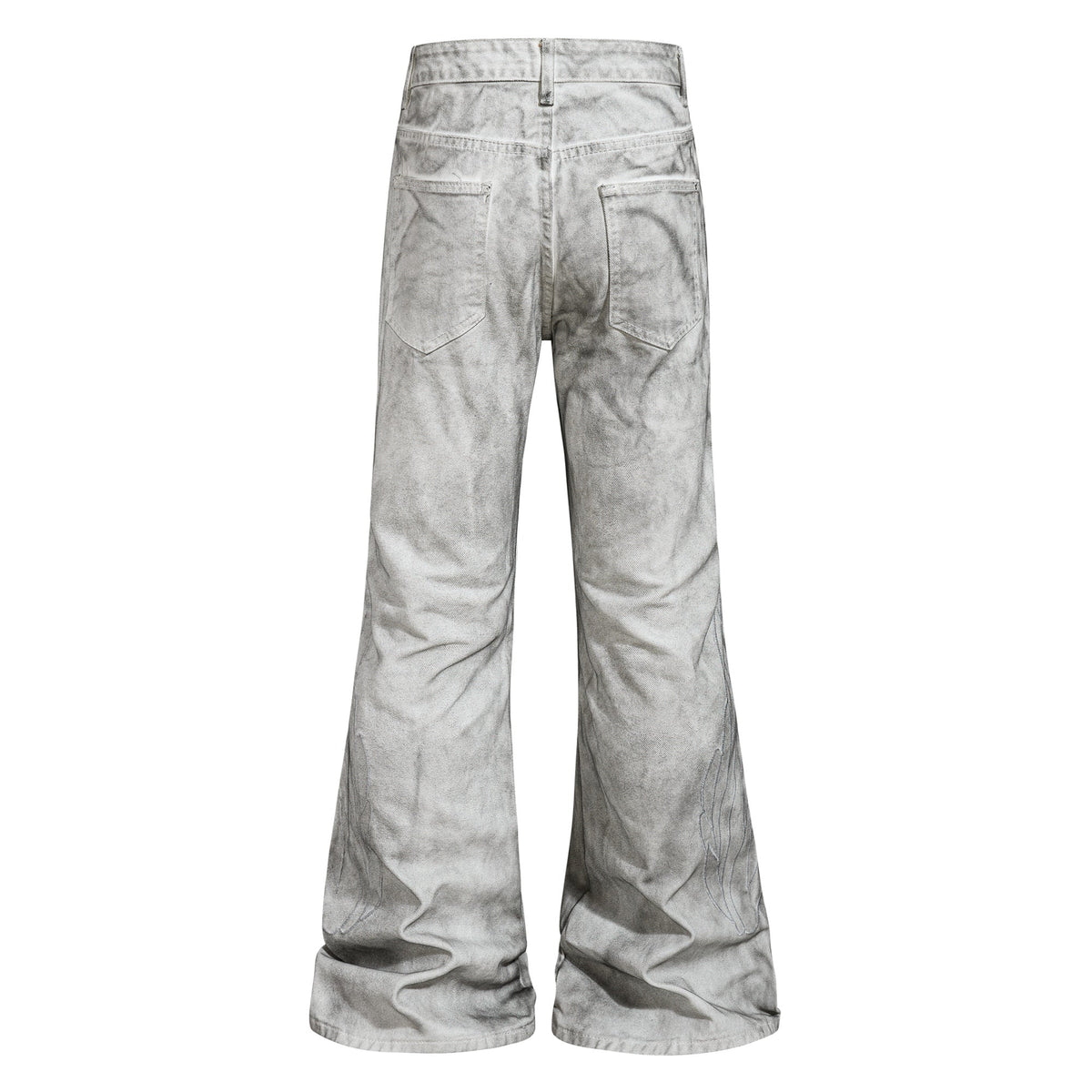 Madxmarx Washed Utility Flare Denim Jeans