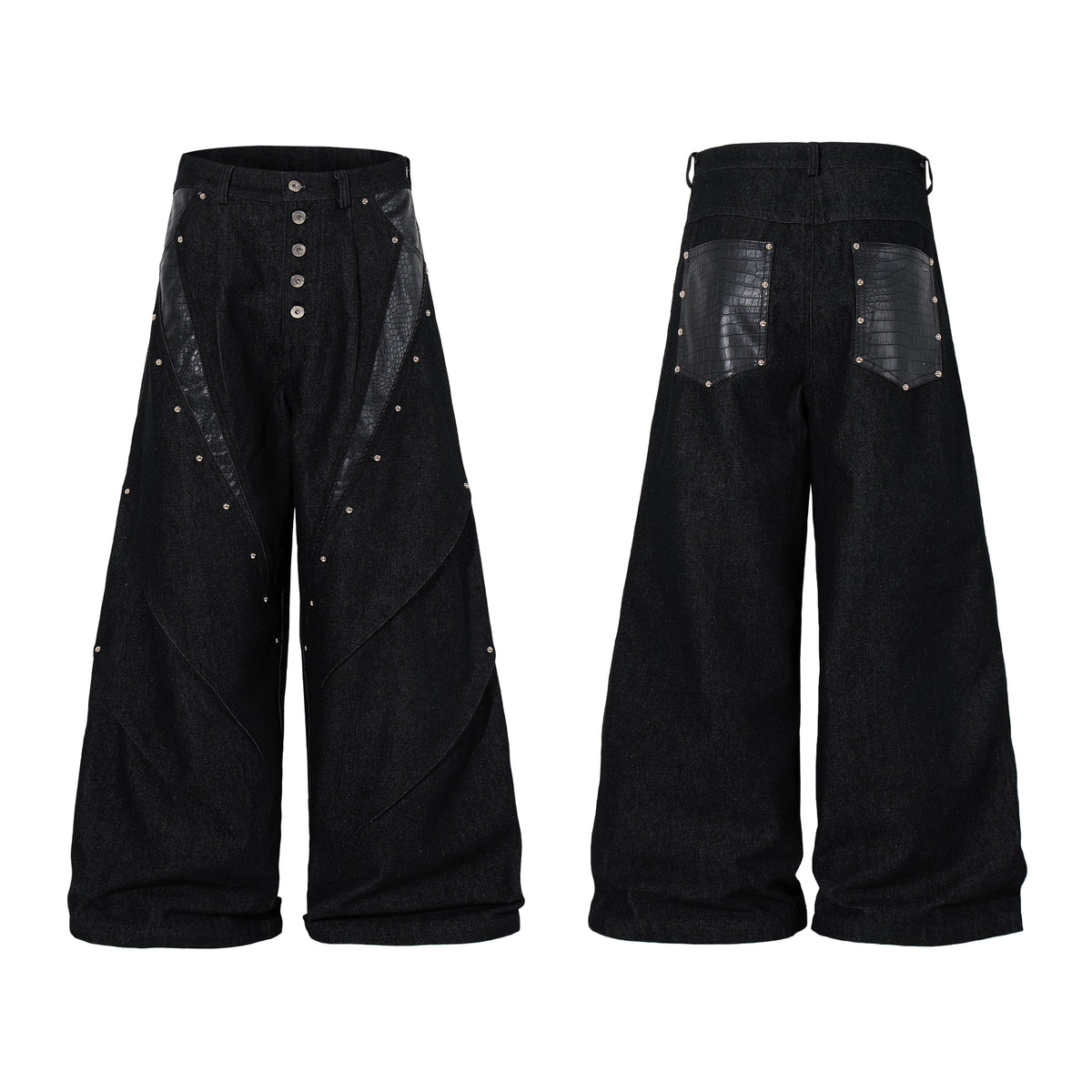 Pantalon en jean large à empiècements Madxmarx