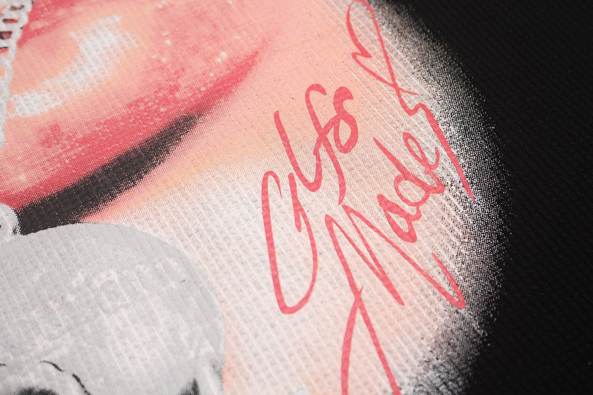 Madxmarx Rhinestone Lip Graphic Tee