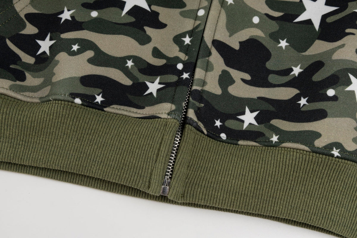 Madxmarx Camo Kitty Ear Zip Hoodie