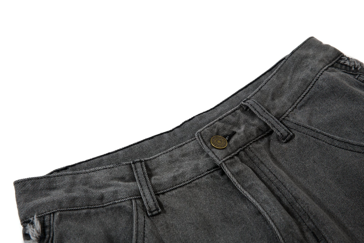 Jean cargo incurvé délavé et effiloché Madxmarx